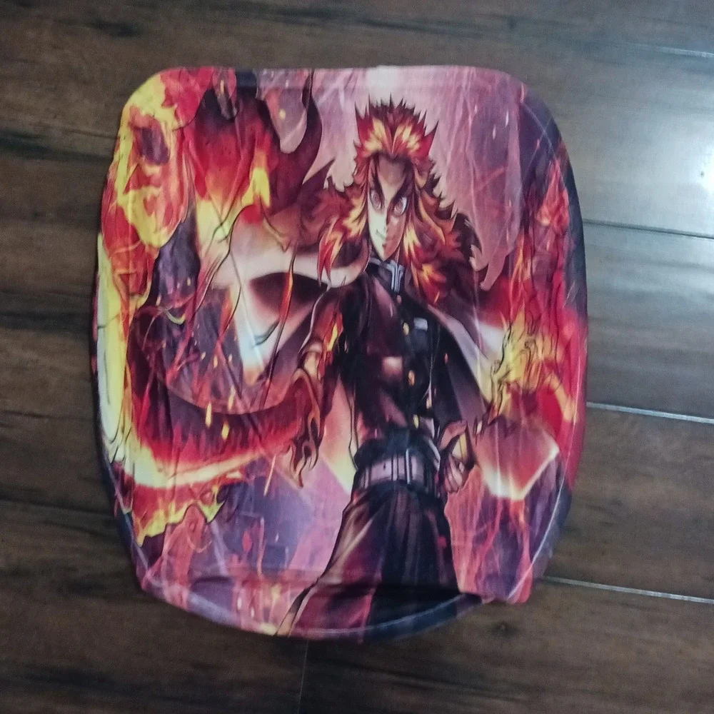 Demon Slayer Rengoku Shower Curtain Bathroom Set 16pc Flame Hashira Anime Decor